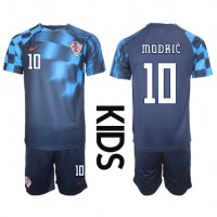 Camisa de time de futebol Croácia Luka Modric #10 Replicas 2º Equipamento Infantil Mundo 2022 Manga Curta (+ Calças curtas)